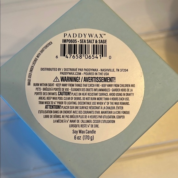 Paddywax Renoir Impressionist Series Candle Sea Salt + Sage Scented 6oz - Picture 4 of 4